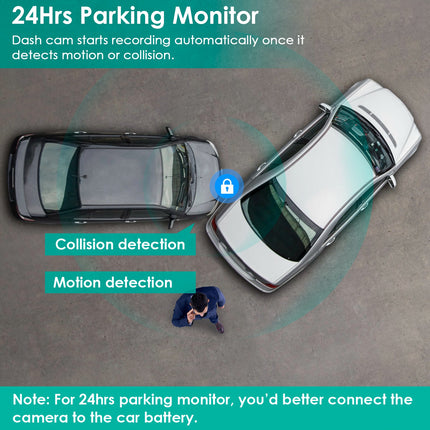 3 Channel Dash Cam Front Inside Rear Vehicle Driving Recorder Car DVR With 32G MMC Card G Sensor Motion Detection Parking Monitor Loop Recording