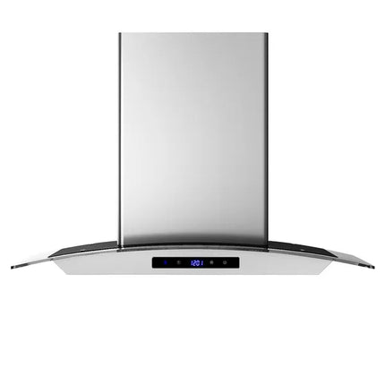 30 Inch Wall Mounted Range Hood 700CFM Tempered Glass Touch Panel Control Vented LEDs