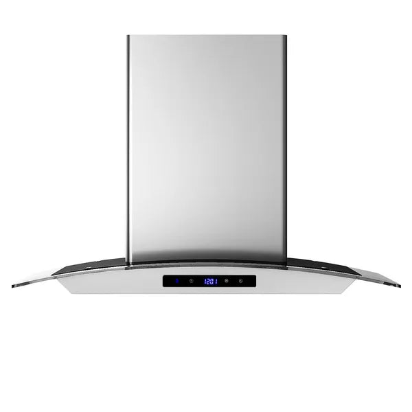 30 Inch Wall Mounted Range Hood 700CFM Tempered Glass Touch Panel Control Vented LEDs