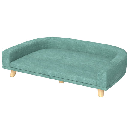 Dog Sofa Couch Bed with Washable Cushion for Large Dogs, Cats, Green