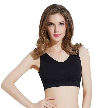 3-Pack Sports Bras For Women, Padded Strappy Racerback Push Up Open Back Medium Support Sports Yoga
