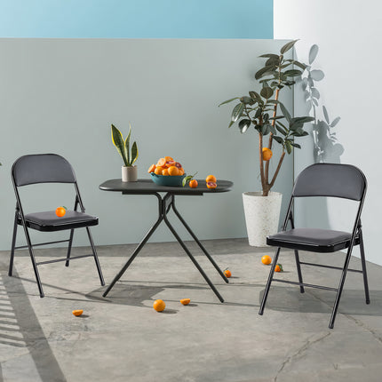 Leather Upholstered Folding Chair