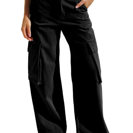 Women's Multi-pocket Workwear Loose Casual Denim Trousers