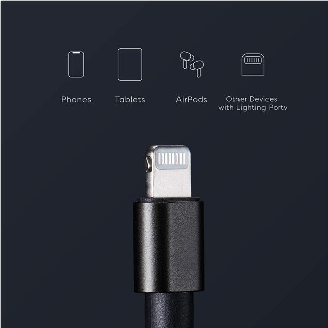 150cm 180cm USB Charging Cable A Pple MFi Certified, Nylon Braided Jacket,Black Premium Series