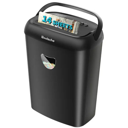 Cross Cut Paper Shredder,High-Performance,14-Sheet Capacity,6.6 Gallon Basket,P-4 Security-Jam Proof Heavy Duty Shredder For Home And Office