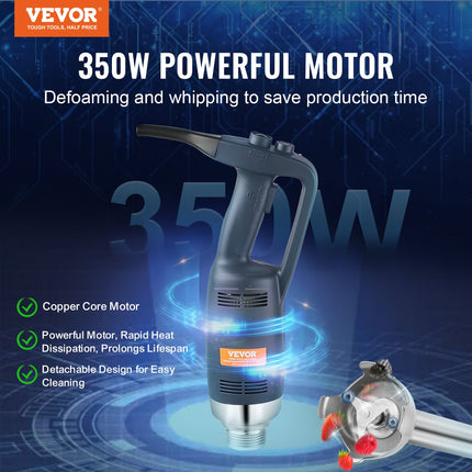 Commercial Immersion Blender 350W Heavy Duty Hand Mixer For Soup Sauces