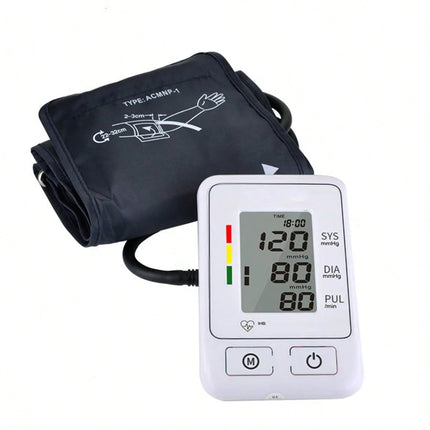 Blood Pressure Monitor Upper Arm Blood Pressure Monitors For Home Use With Bp Cuff, Large Screen Bp Machine, 190 Memory, USB Powered And Battery Powered