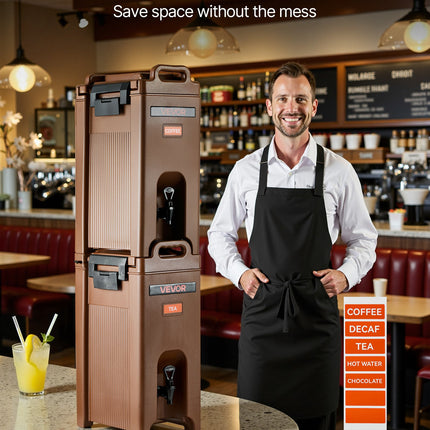 Insulated Hot And Cold Beverage Dispenser 5Gal/19L Food-Grade Drink Server