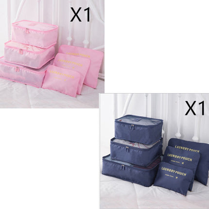 6 PCS Travel Storage Bag Set for Clothes Tidy Organizer