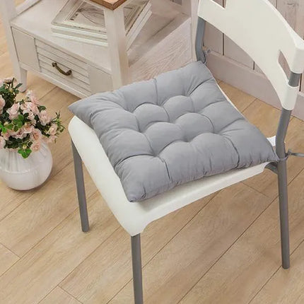 4Pcs Chair Cushion Pads Pillow Soft Tie On Square Sitting Mats For Home Office Car Sitting Travel Standard