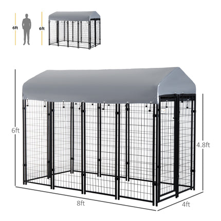 Outdoor Dog Kennel with Roof