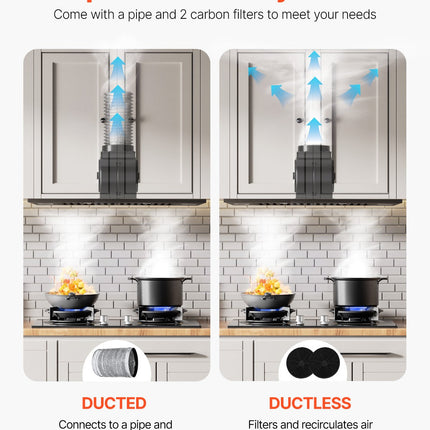 30in Built-in Range Hood Insert Vent Hood 800CFM Gesture & Touch Control