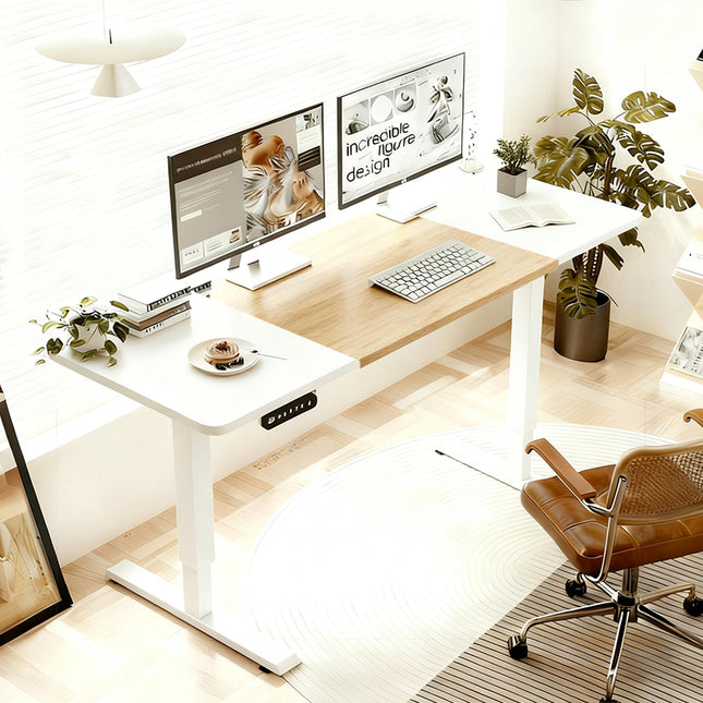 Electric Standing Desk Height Adjustable Desk For Home And Office Computer Table Gaming Desk Modern Luxiury Table 55  Lift-up Desk
