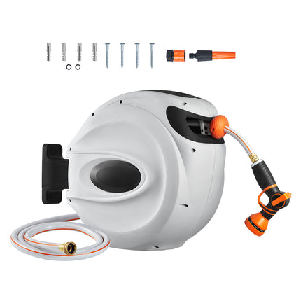 VEVOR Retractable Hose Reel Water Hose Reel   Swivel Wall-Mounted