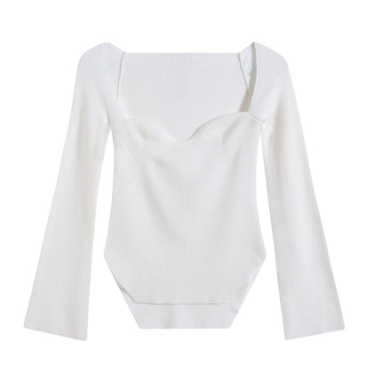 Women's Off-neck Pullover Long Sleeve Top Bottoming Sweater