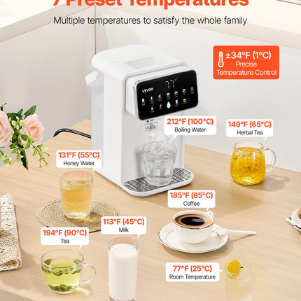 Countertop Instant Hot Water Dispenser With 7 Temps 7 Volumes 118oz Tank