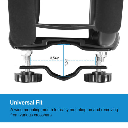 1 Pair Universal J-Bar Kayak Carrier 220LBS Load Heavy Duty Canoe Car Top Mount Carrier Roof Rack With 2Pcs Tie Down Straps