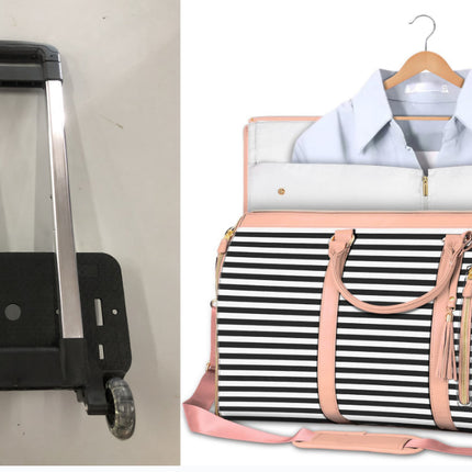 Large Capacity Trolley Travel Bag, Portable Folding Fitness Bag