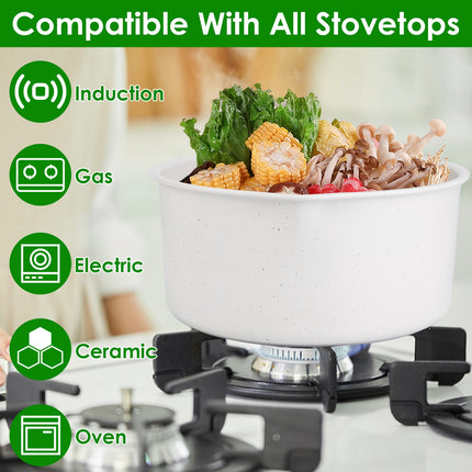 17Pcs Nonstick Cookware Set Frying Pan Sauce Pan Oven Dishwasher Safe Fedex Shipping