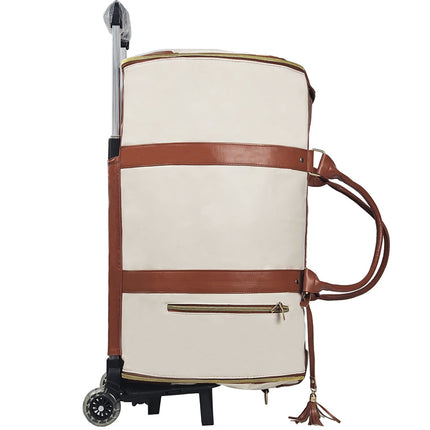 Large Capacity Trolley Travel Bag, Portable Folding Fitness Bag