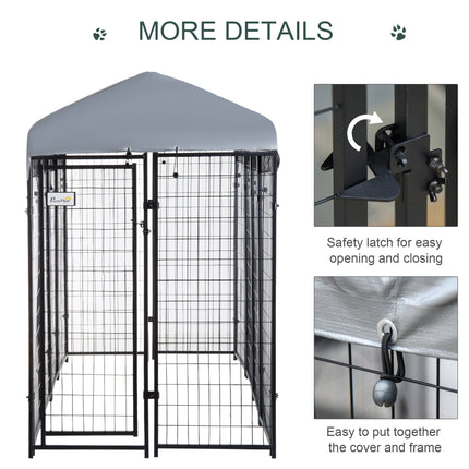 Outdoor Dog Kennel with Roof